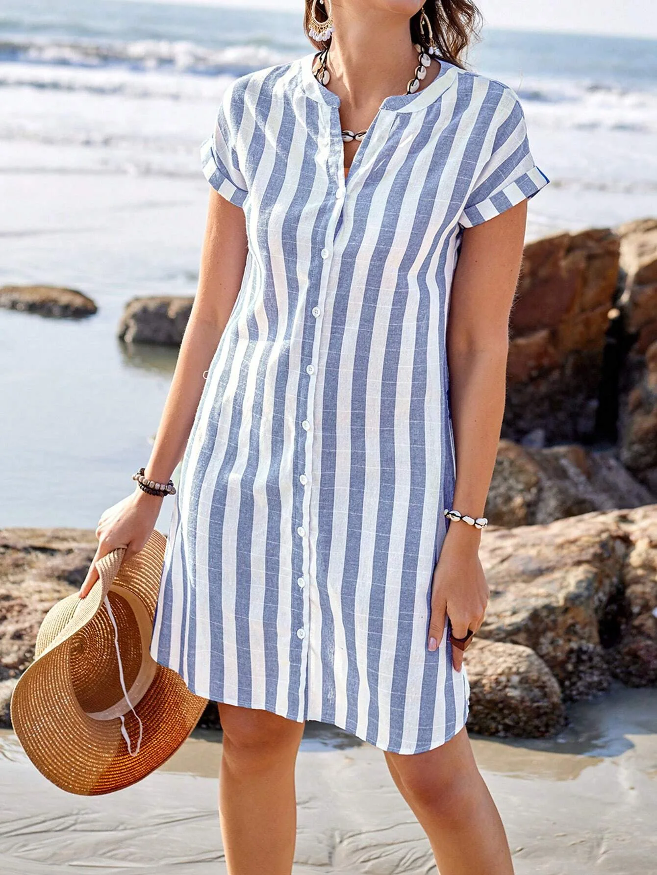 Multifunctional Shirt Oversized Summer Striped Shirt Womens Fashion Elegant Shirt Breathable Sophisticated Lightweight Top
Multifunctional Shirt Oversized Summer Striped Shirt Womens Fashion Elegant Shirt Breathable Sophisticated Lightweight Top