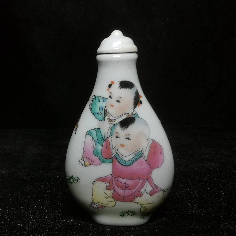 1919 Antique art Size 3.2 Inch Old Chinese Porcelain Painting Lovely Boy Lad Statue Snuff Bottle Gift Decoration Collection
1919 Antique art Size 3.2 Inch Old Chinese Porcelain Painting Lovely Boy Lad Statue Snuff Bottle Gift Decoration Collection