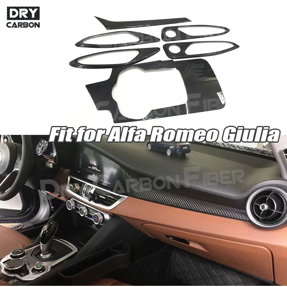 Carbon Fiber Interior Trims Dashboard Bar Cover Mouldings for Alfa Romeo Giulia 2017 Car Styling Parts
Carbon Fiber Interior Trims Dashboard Bar Cover Mouldings for Alfa Romeo Giulia 2017 Car Styling Parts