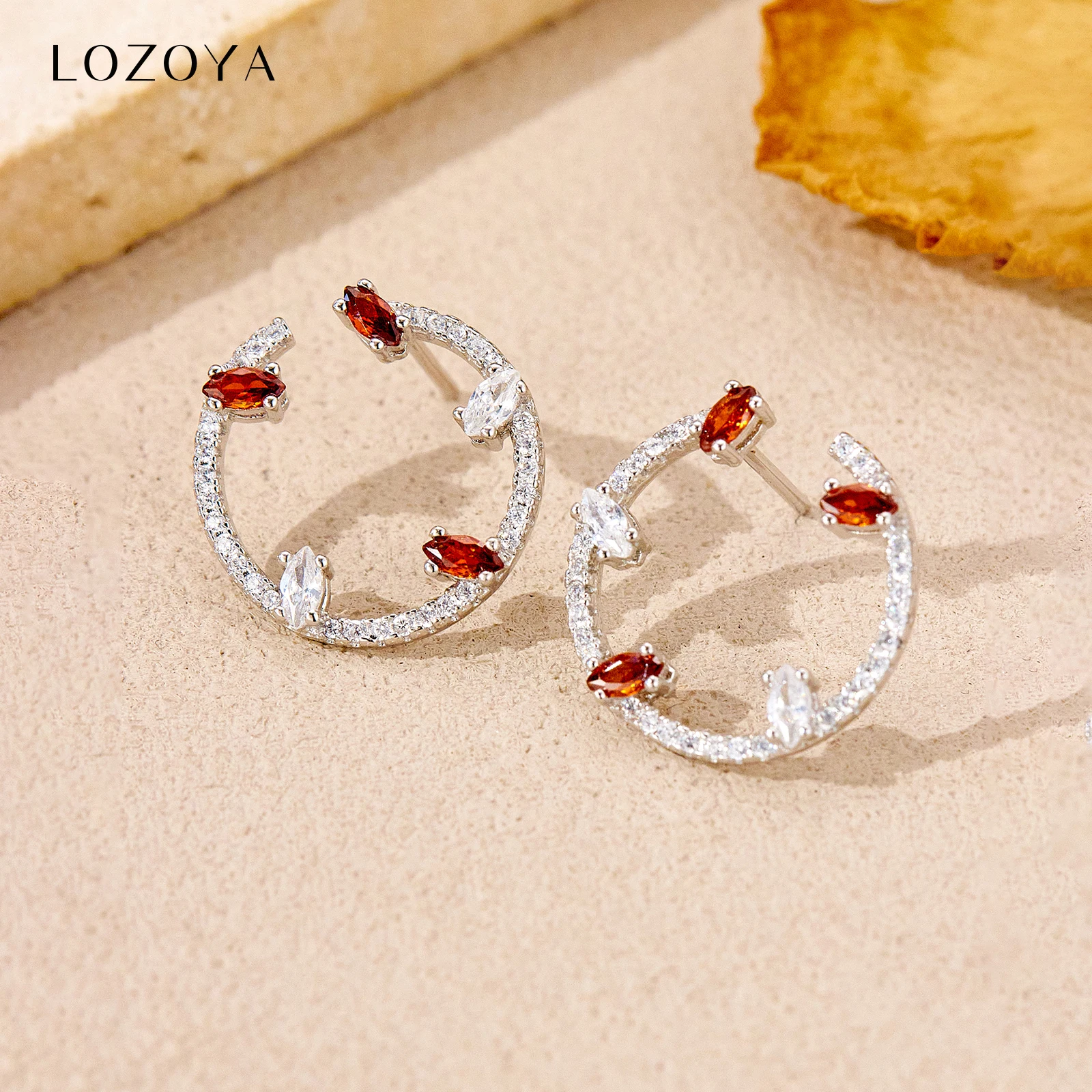 LOZOYA 925 Sterling Silver Marquise Orange CZ Zircon Women Stud Earrings 2025 Luxury Party Wedding Party Gift
LOZOYA 925 Sterling Silver Marquise Orange CZ Zircon Women Stud Earrings 2025 Luxury Party Wedding Party Gift