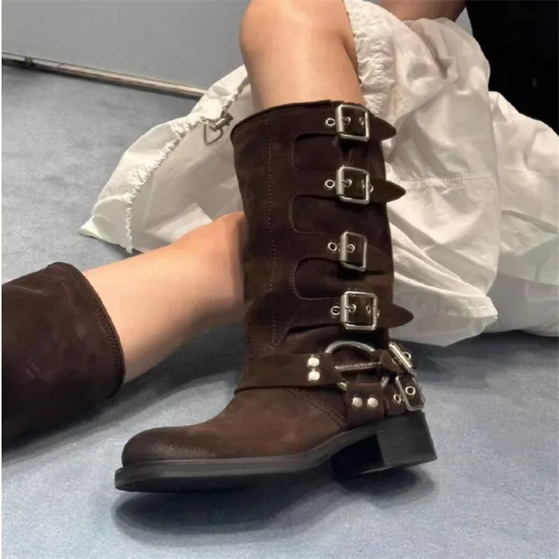2024 Autumn and Winter New High-end Suede Boots Motorcycle Trendy Fashion High-top Women Shoes
2024 Autumn and Winter New High-end Suede Boots Motorcycle Trendy Fashion High-top Women Shoes