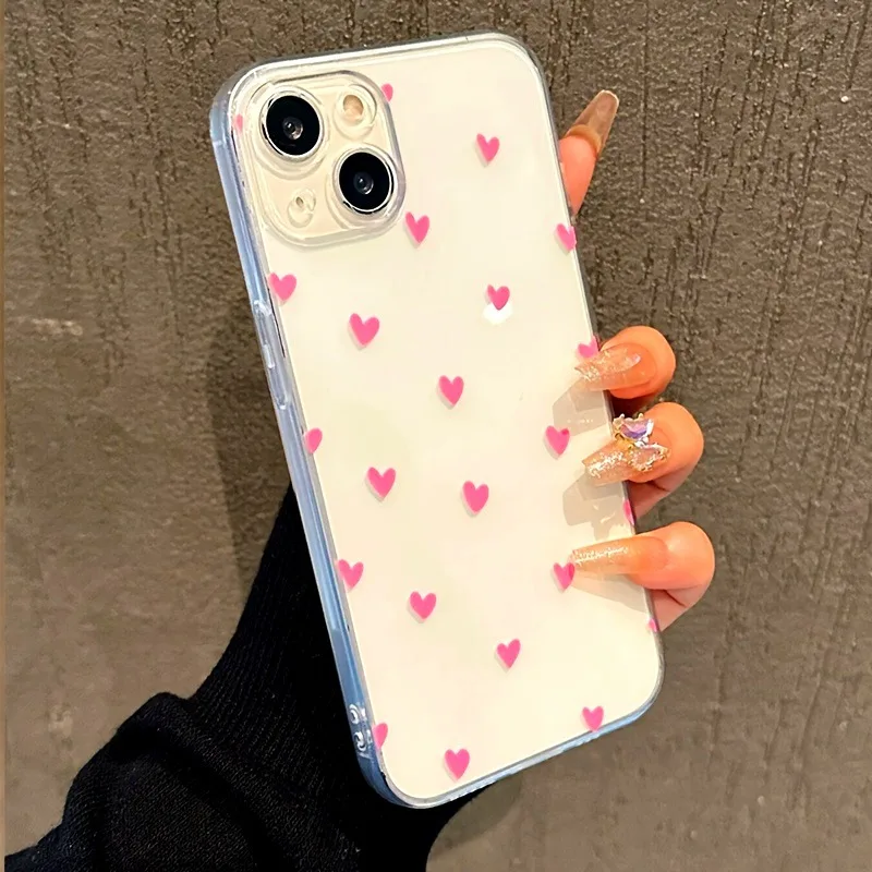 Cute heart-shaped pattern transparent phone case suitable for iPhone 17 16 15 14 13 12 11 Pro/Max/Plus anti drop and shockproof
Cute heart-shaped pattern transparent phone case suitable for iPhone 17 16 15 14 13 12 11 Pro/Max/Plus anti drop and shockproof