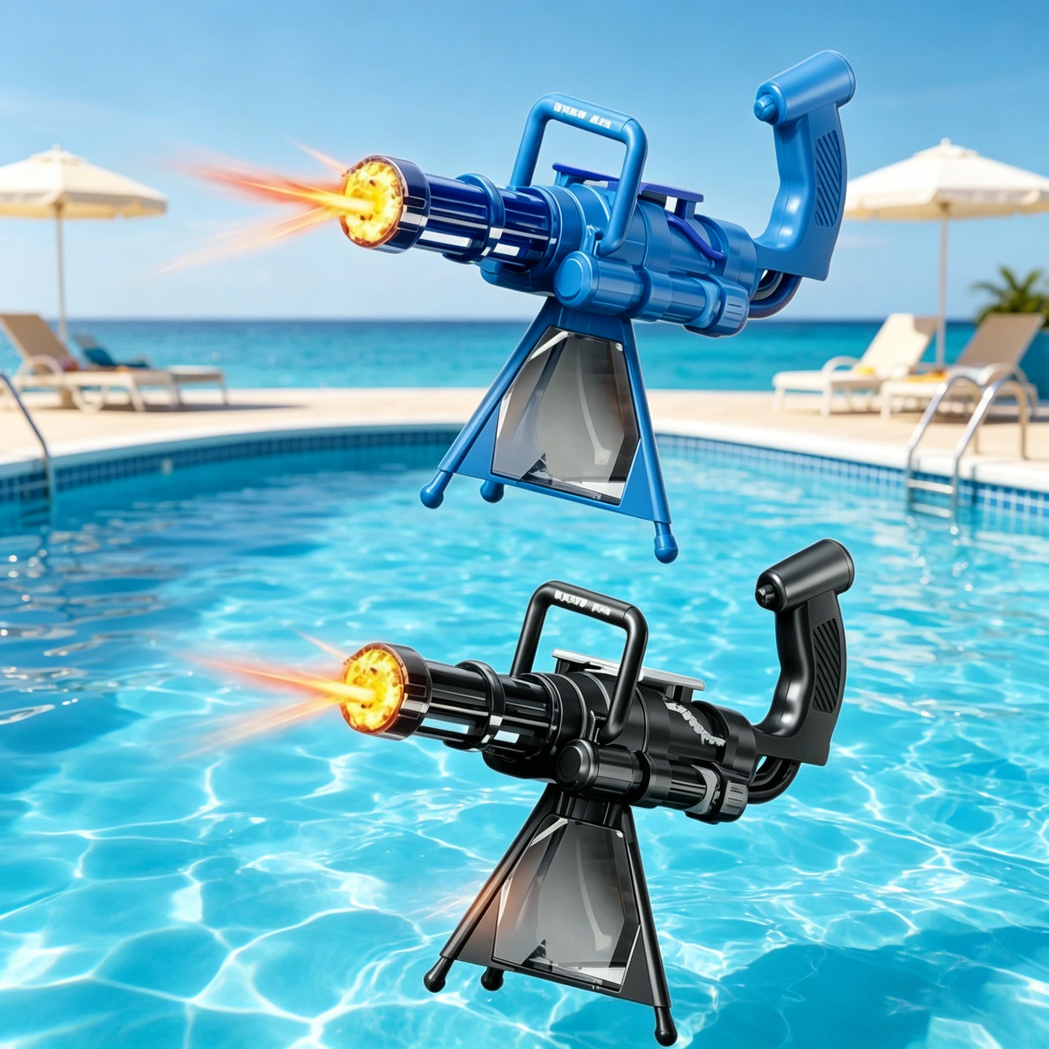 Electric Gatling LED Light Water Gun High-speed Continuous Burst Rotating Shooting Toy Summer Outdoor Beach Pool Party Gift
Electric Gatling LED Light Water Gun High-speed Continuous Burst Rotating Shooting Toy Summer Outdoor Beach Pool Party Gift