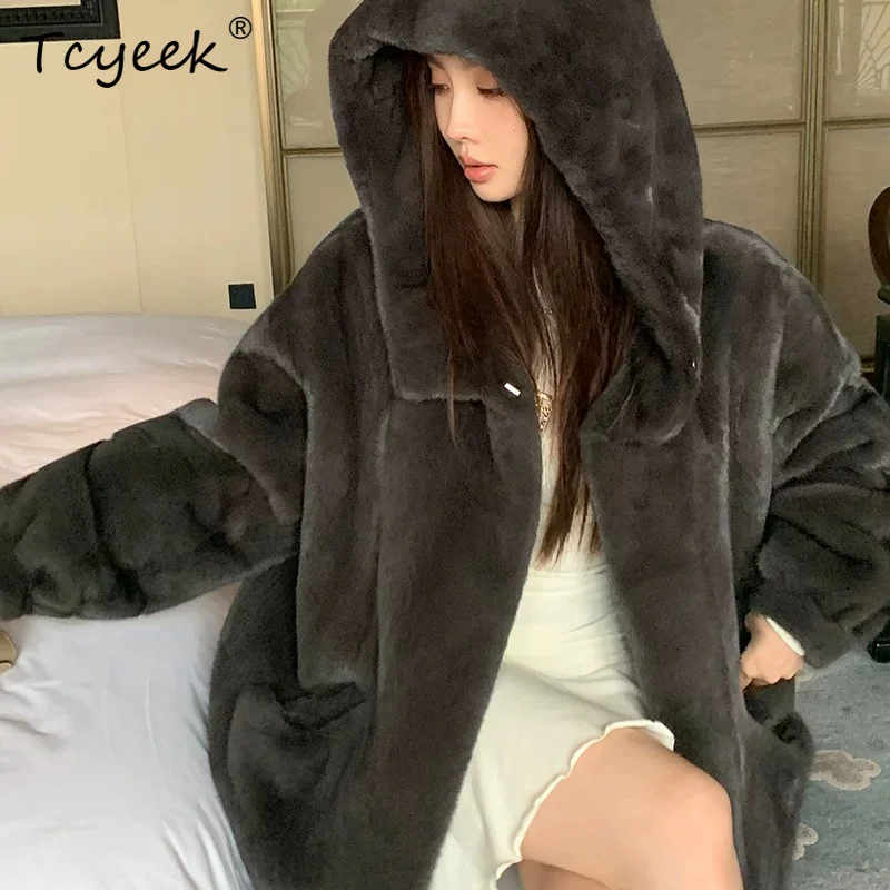 Tcyeek Natural Mink Real Fur Coat Woman Warm Clothes Fashion Womens Coats Whole Mink Winter Jacket Hoodie New Пальто Женское
Tcyeek Natural Mink Real Fur Coat Woman Warm Clothes Fashion Womens Coats Whole Mink Winter Jacket Hoodie New Пальто Женское