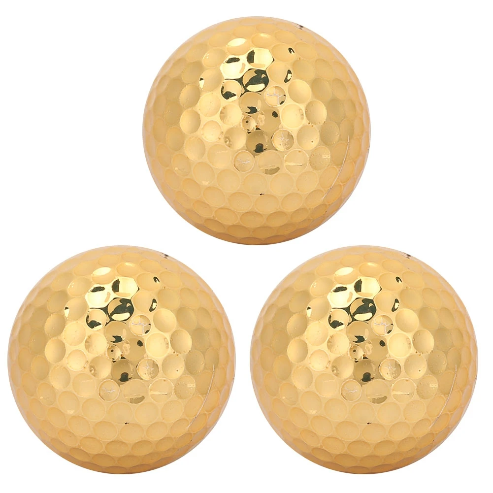 3Pcs Gold Rubber Golf Balls Outdoor Exercise Sports Equipment
3Pcs Gold Rubber Golf Balls Outdoor Exercise Sports Equipment