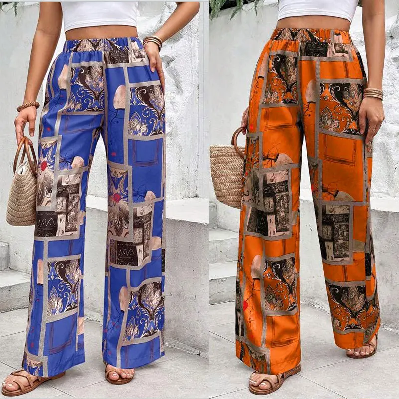 2023 Spring and Autumn Women's Elastic Waist Printed Patchwork Straight Leg Trousers Loose Streetwear Fashion Casual Pants
2023 Spring and Autumn Women's Elastic Waist Printed Patchwork Straight Leg Trousers Loose Streetwear Fashion Casual Pants