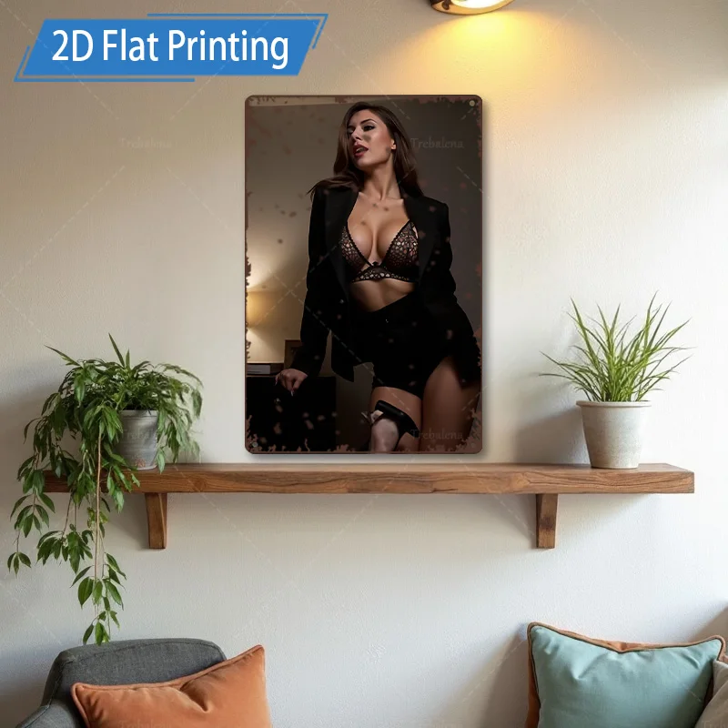 1pc Metal Sign, 4x16inch Elegant Woman in Black Lingerie Wall Art - Modern Home Decor Metal Print
1pc Metal Sign, 4x16inch Elegant Woman in Black Lingerie Wall Art - Modern Home Decor Metal Print