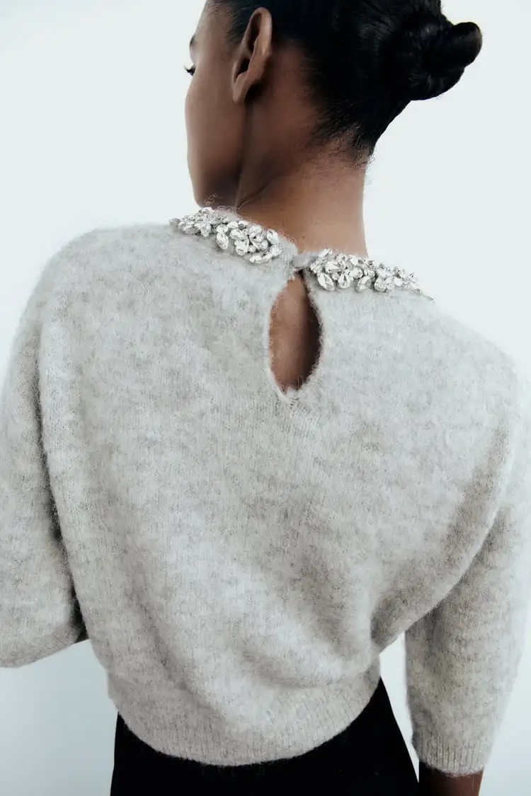 Faionable Sweet Sle Women's Knitted Sweater round Ne f Sve Diamond Collar ket Autumn Winter New Arrival 9598005
Faionable Sweet Sle Women's Knitted Sweater round Ne f Sve Diamond Collar ket Autumn Winter New Arrival 9598005