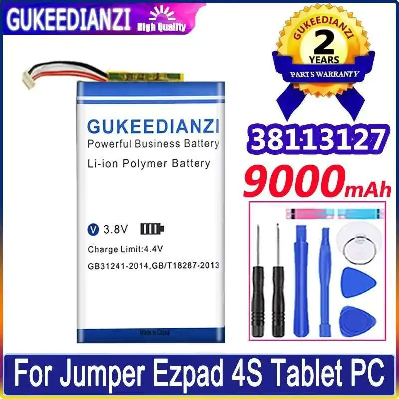 9000 мАч для Jumper Ezpad 4S Ezpad4s, планшетный ПК, ноутбука, долговечный аккумулятор 38113127, 5 линий, замена премиум-класса
9000 мАч для Jumper Ezpad 4S Ezpad4s, планшетный ПК, ноутбука, долговечный аккумулятор 38113127, 5 линий, замена премиум-класса