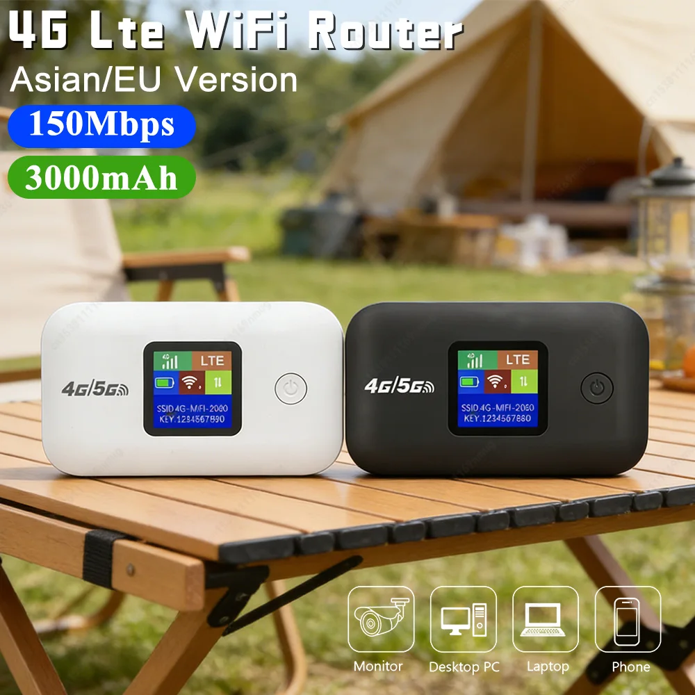 4G LTE Wi-Fi роутер 150 Мбит/с, миниатюрный уличный Wi-Fi хотспот, мобильный карманный Wi-Fi роутер 3000 мАч с гнездом для SIM-карты, 4G карманный Wi-Fi роутер
4G LTE Wi-Fi роутер 150 Мбит/с, миниатюрный уличный Wi-Fi хотспот, мобильный карманный Wi-Fi роутер 3000 мАч с гнездом для SIM-карты, 4G карманный Wi-Fi роутер