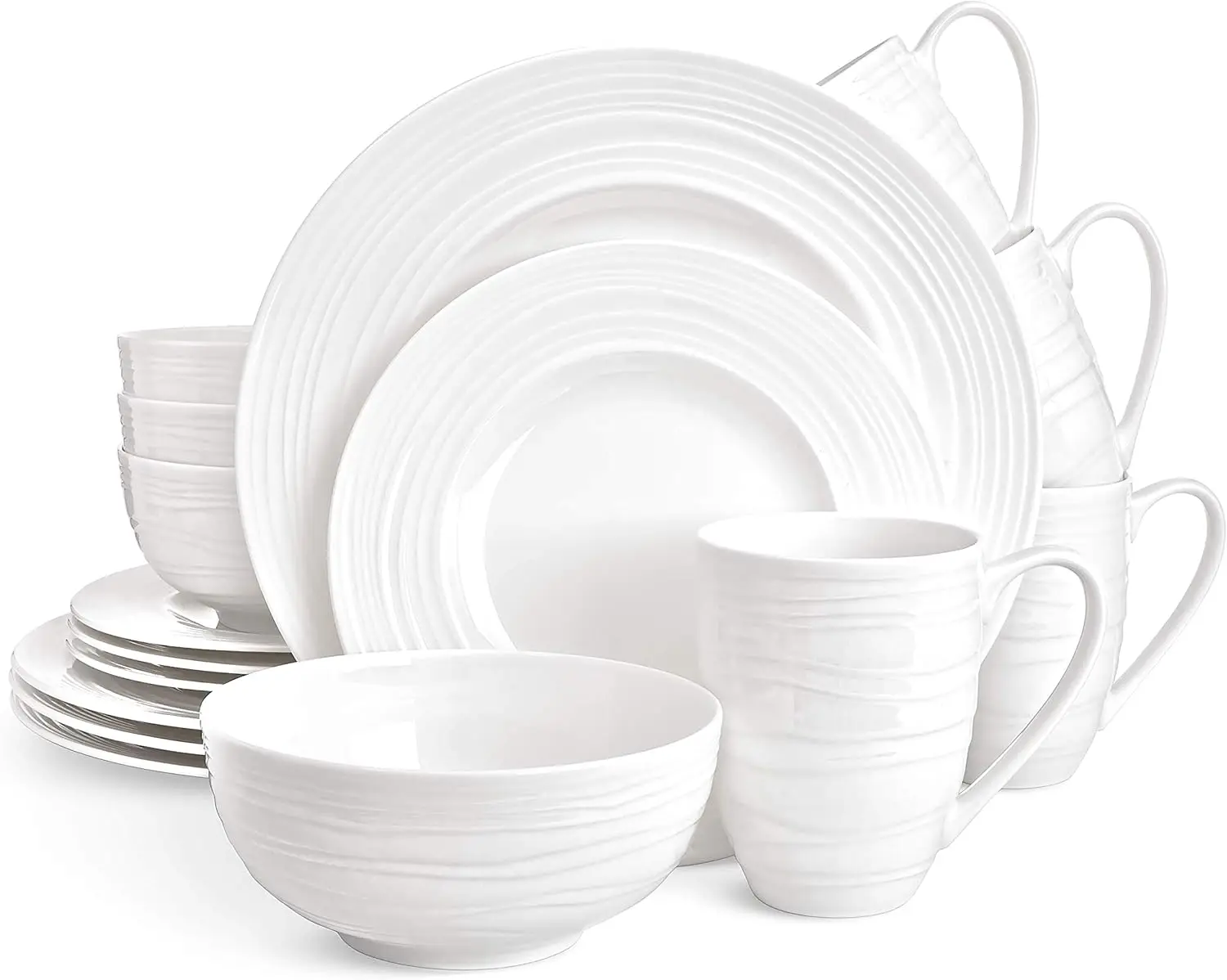 Infinity bone china dinnerware set - 16 piece round dinnerware set, includes so bowls, dinner plates and salad plates
Infinity bone china dinnerware set - 16 piece round dinnerware set, includes so bowls, dinner plates and salad plates