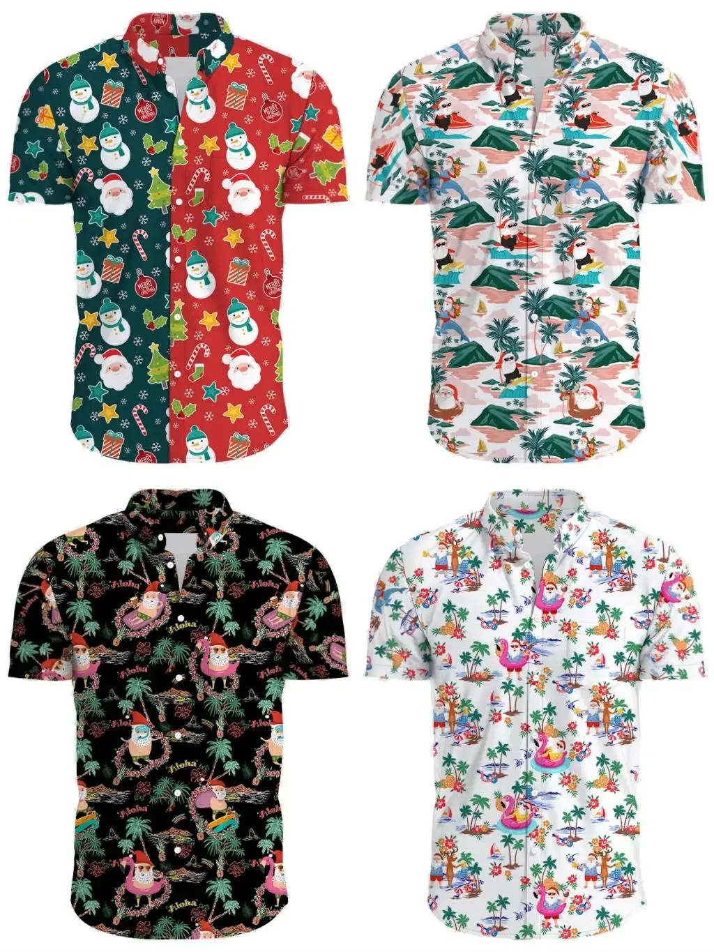 Festive Hawaiian Christmas Carnival Short Sleeve Shirt Men New Year Santa Casual Y2K Tropical Plants Print Beach Aloha Beachwear
Festive Hawaiian Christmas Carnival Short Sleeve Shirt Men New Year Santa Casual Y2K Tropical Plants Print Beach Aloha Beachwear