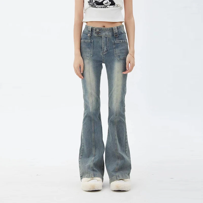 Flare Jeans Pants Women Vintage Denim Y2K Jeans Women High Waist Fashion Trousers Streetwear Jeans 2000S Trashy Clothes
Flare Jeans Pants Women Vintage Denim Y2K Jeans Women High Waist Fashion Trousers Streetwear Jeans 2000S Trashy Clothes
