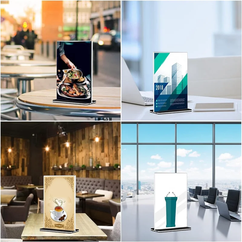 BAAG-Acrylic Sign Holder Paper Holder 8.5X11 Inches, 6 Pack T Shape Table Top Display Stand, Double Sided
BAAG-Acrylic Sign Holder Paper Holder 8.5X11 Inches, 6 Pack T Shape Table Top Display Stand, Double Sided