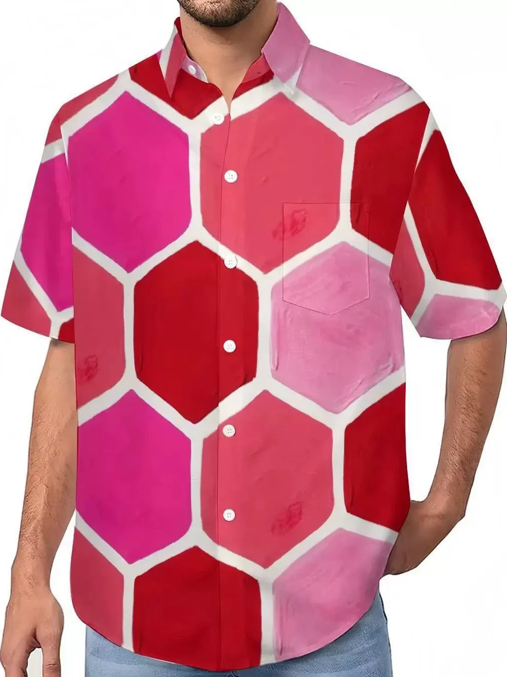 Loose Printed Button up Men's irt Comfortable Breathable Casual Sle ort Sve Casual irt for Middle-Aged Men
Loose Printed Button up Men's irt Comfortable Breathable Casual Sle ort Sve Casual irt for Middle-Aged Men