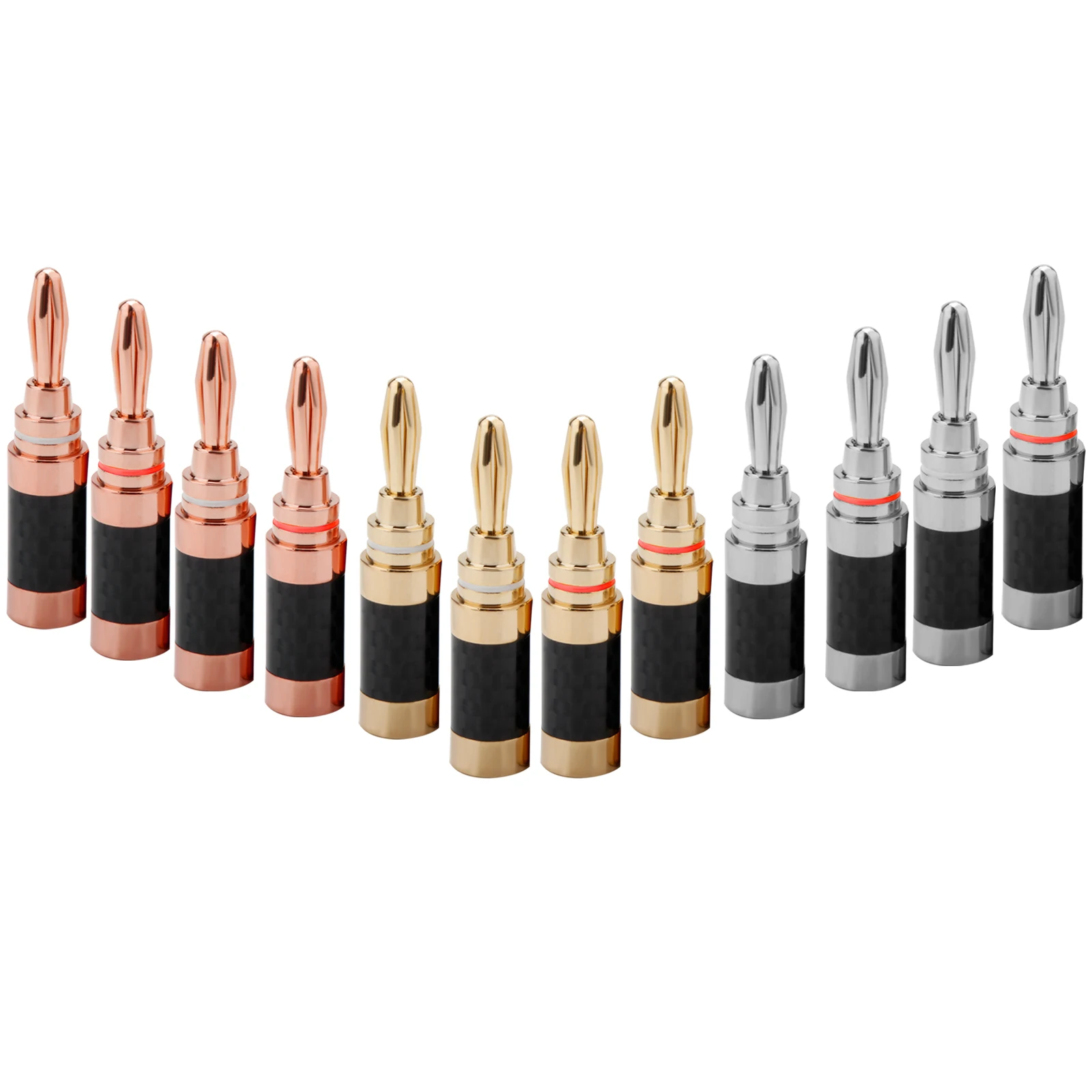 Banana Plug Connector, Calble Speaker Series For Carbor Fiber Rose gold Plated Plug
Banana Plug Connector, Calble Speaker Series For Carbor Fiber Rose gold Plated Plug