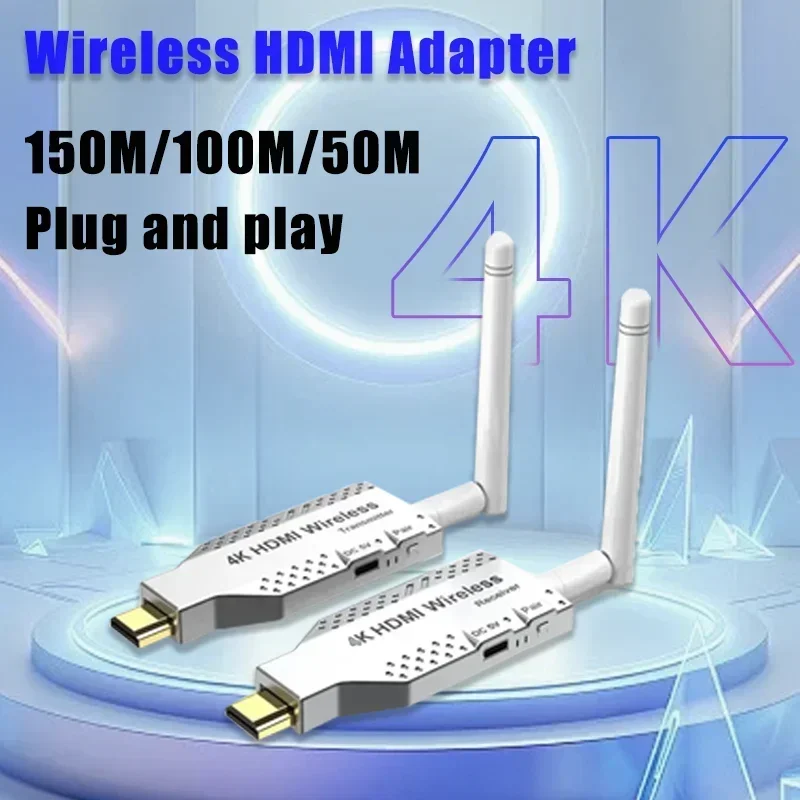 5.8G 4K 1080P 100M 150M 50M Wireless HDMI Video Transmitter Receiver Extender Display Adapter Dongle For TV Monitor Projector PC
5.8G 4K 1080P 100M 150M 50M Wireless HDMI Video Transmitter Receiver Extender Display Adapter Dongle For TV Monitor Projector PC