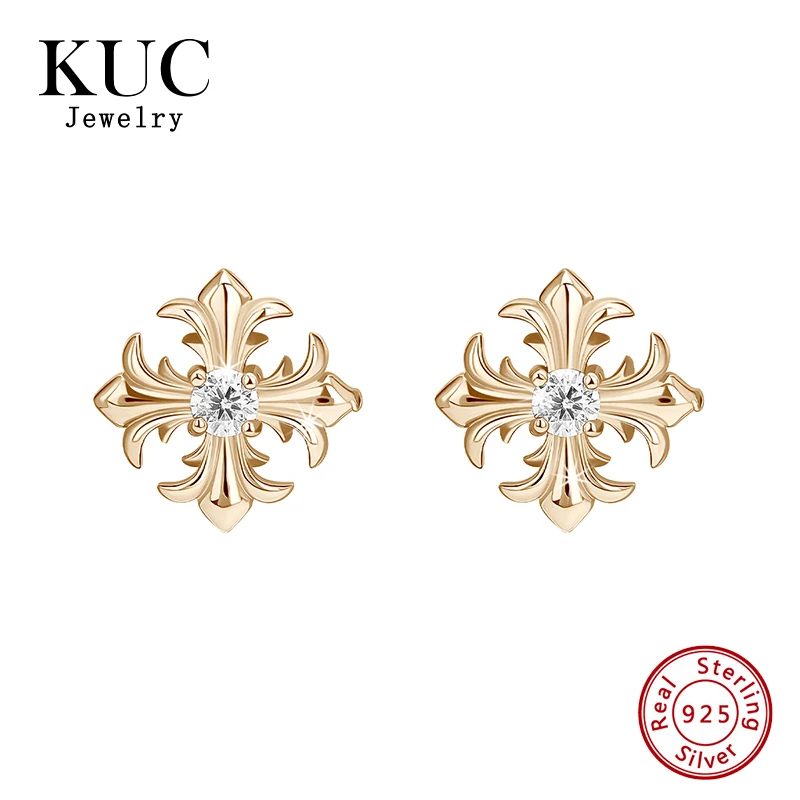 Vintage Fashion Simple 18K Gold Plated 925 Sterling Silver Zircon Cross Flower Stud Earrings Women Jewelry
Vintage Fashion Simple 18K Gold Plated 925 Sterling Silver Zircon Cross Flower Stud Earrings Women Jewelry