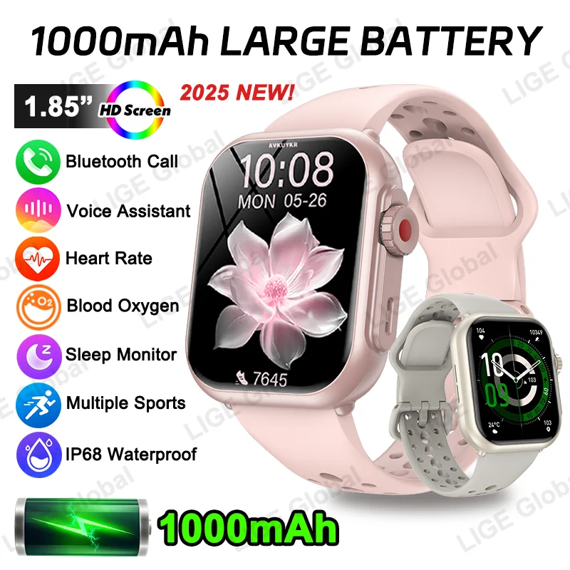 LIGE модные женские часы Ultra2 SE умные часы 1000 мАч 1,85 "полный сенсорный экран умные часы с голосовым вызовом для Android iOS женские
LIGE модные женские часы Ultra2 SE умные часы 1000 мАч 1,85 "полный сенсорный экран умные часы с голосовым вызовом для Android iOS женские