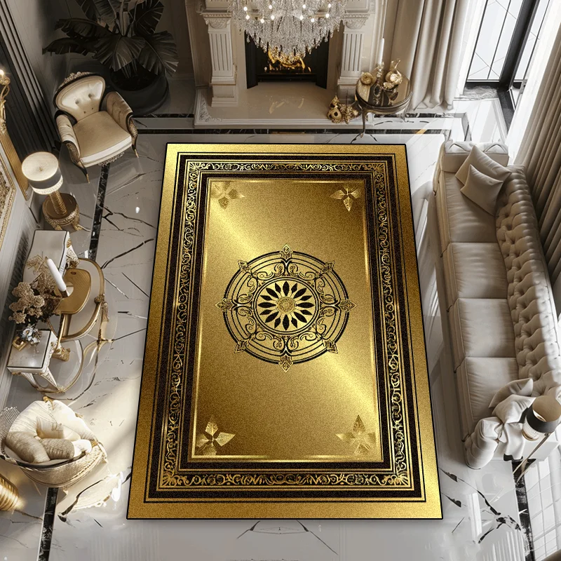 Living Room Decoration European Style Carpets Luxury Golden Large Area Rug Home Sofa Anti-slip Floor Mat Hotel Hall Corridor Rug
Living Room Decoration European Style Carpets Luxury Golden Large Area Rug Home Sofa Anti-slip Floor Mat Hotel Hall Corridor Rug