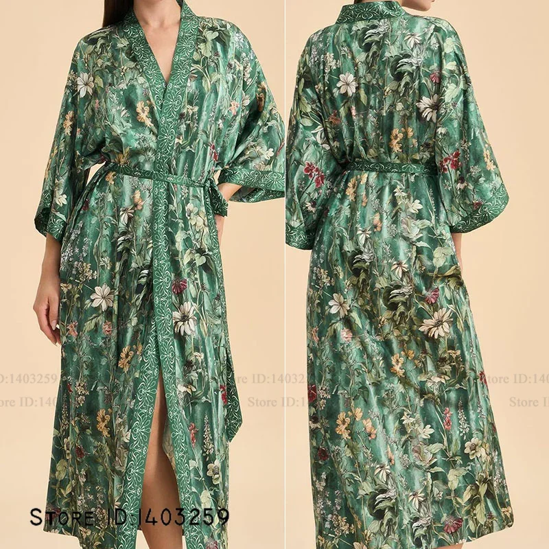 Женский длинный халат с цветочным принтом, пеньюар, ночная рубашка, шелковистое атласное кимоно, халат, домашняя одежда, свободная одежда для сна, нижнее белье, одежда для дома
Женский длинный халат с цветочным принтом, пеньюар, ночная рубашка, шелковистое атласное кимоно, халат, домашняя одежда, свободная одежда для сна, нижнее белье, одежда для дома
