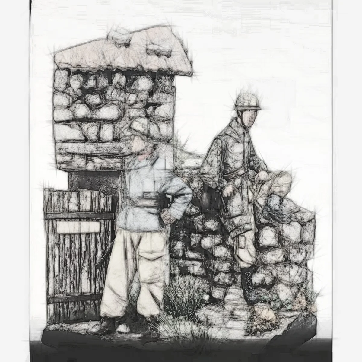 1/35 Resin Unpainted model Kit, military theme, WWII soldier (with scene) Unassembled and unpainted GK, 968R
1/35 Resin Unpainted model Kit, military theme, WWII soldier (with scene) Unassembled and unpainted GK, 968R