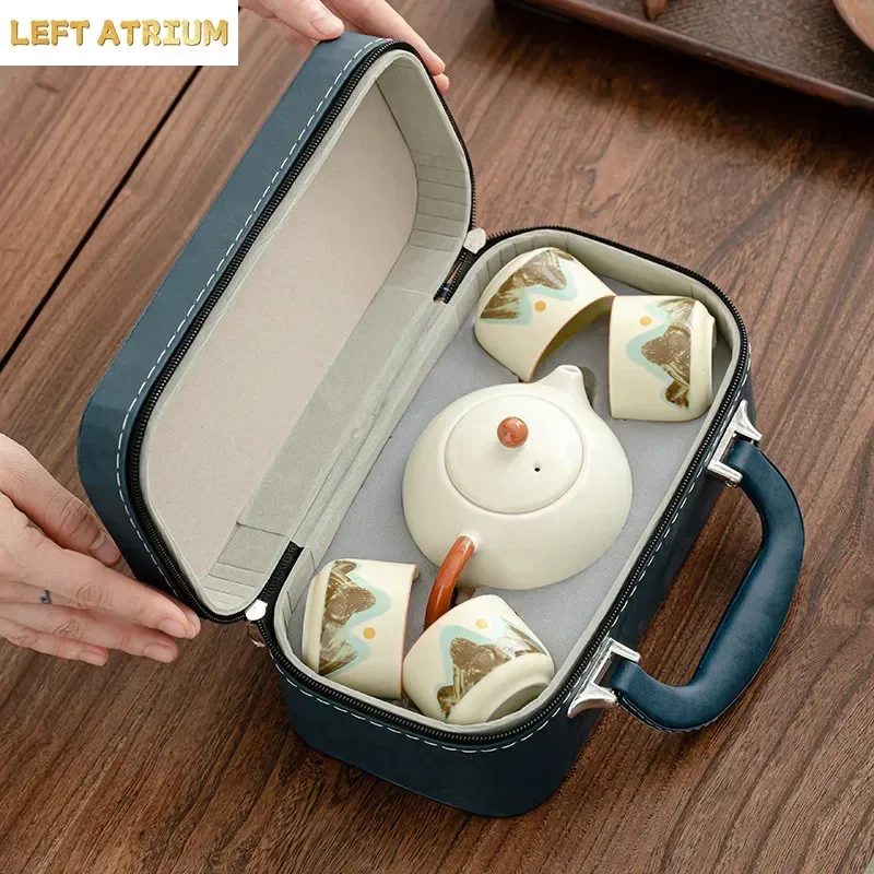 Ru Kiln Travel Tea Set Small Set Ceramic Outdoor Simple Portable Tea Making Household Kung Fu Tea Set Kuaike Cup Gifts
Ru Kiln Travel Tea Set Small Set Ceramic Outdoor Simple Portable Tea Making Household Kung Fu Tea Set Kuaike Cup Gifts