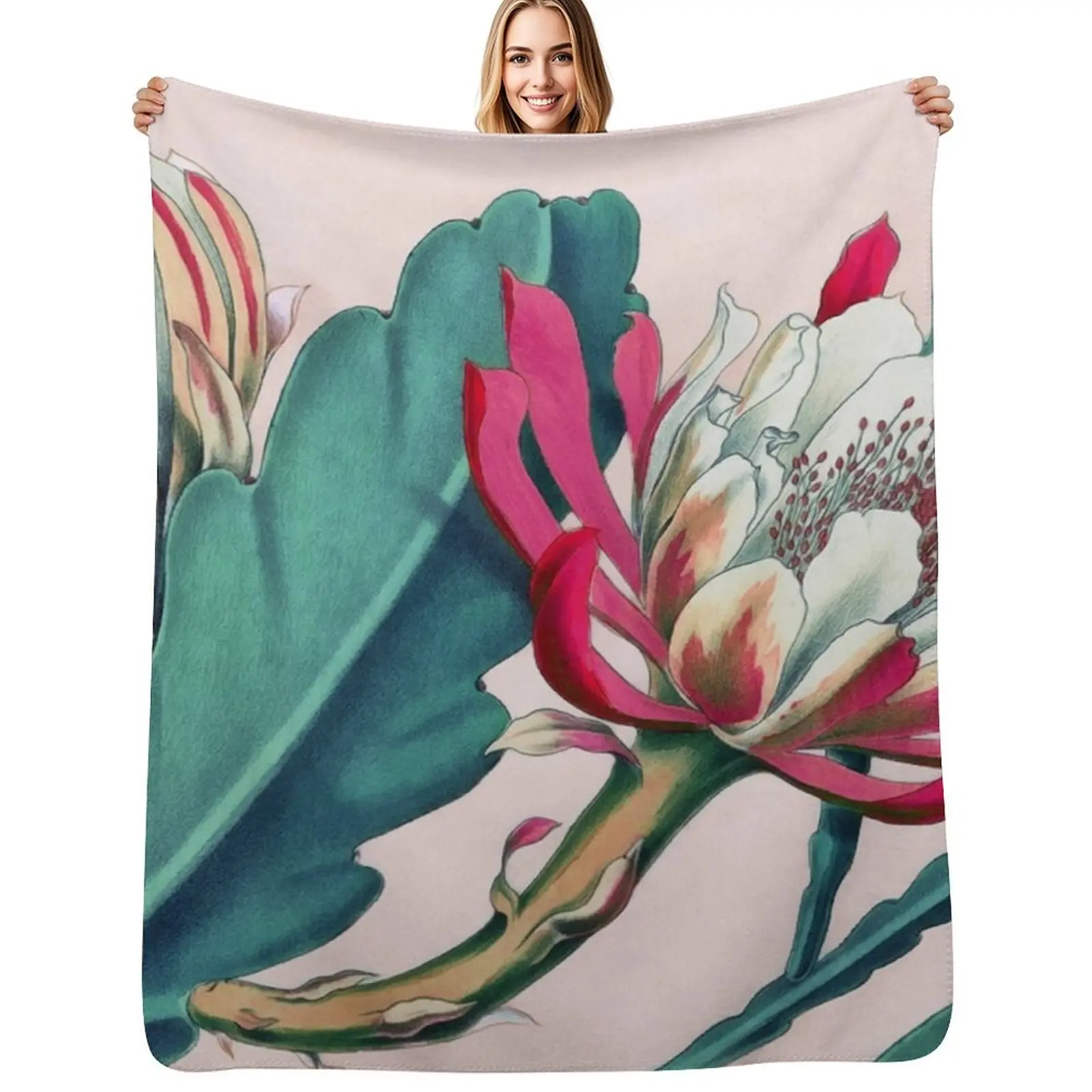 Flowering cactus Throw Blanket Thin decorative Heavy blankets ands Blankets
Flowering cactus Throw Blanket Thin decorative Heavy blankets ands Blankets