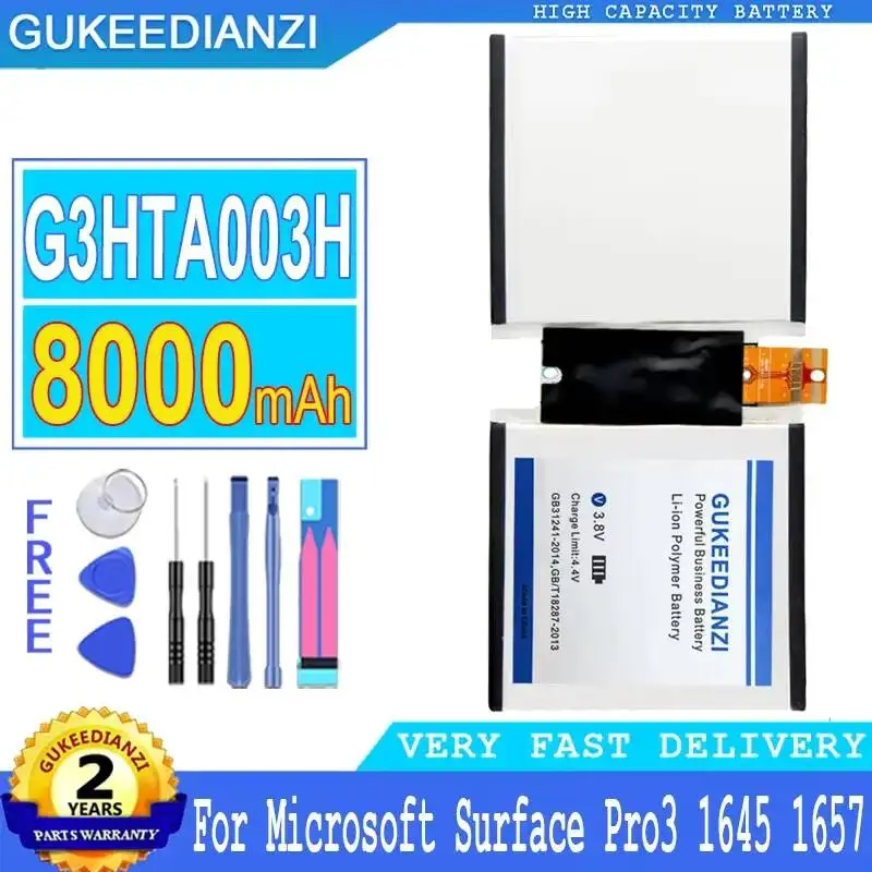 Аккумулятор для планшета 8000 мАч G3HTA003H G3HTA004H высокоэффективный для Microsoft Surface 3 1645 1657 G3HTA007H
Аккумулятор для планшета 8000 мАч G3HTA003H G3HTA004H высокоэффективный для Microsoft Surface 3 1645 1657 G3HTA007H