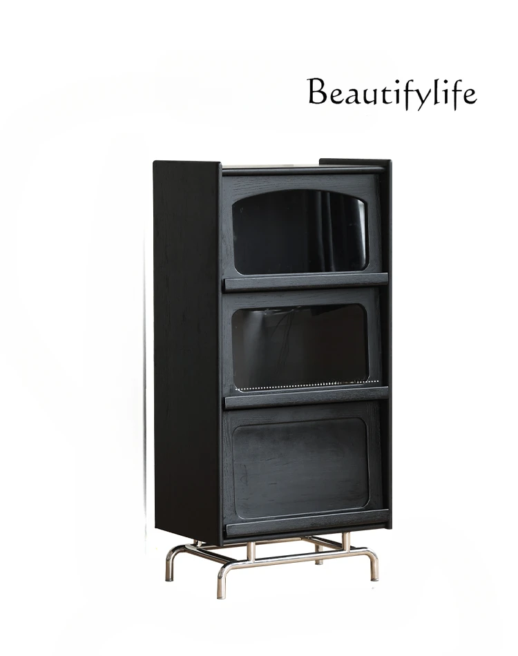 Sofa Side Cabinet Black Solid Wood Living Room Side Cabinet Side Storage Cabinet Tea Table
Sofa Side Cabinet Black Solid Wood Living Room Side Cabinet Side Storage Cabinet Tea Table