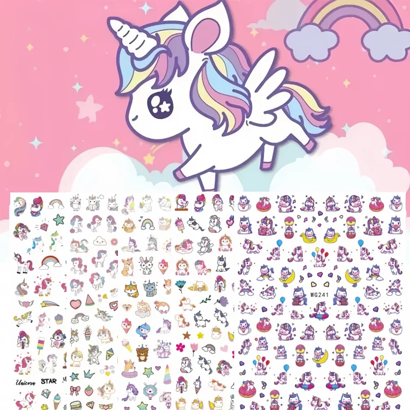 1PCS Cartoon Rainbow Horse Nail Sticker Girl Stickers For Nails Anime Mickey Nail Art Supplies Disney Princess Nail Decoration
1PCS Cartoon Rainbow Horse Nail Sticker Girl Stickers For Nails Anime Mickey Nail Art Supplies Disney Princess Nail Decoration