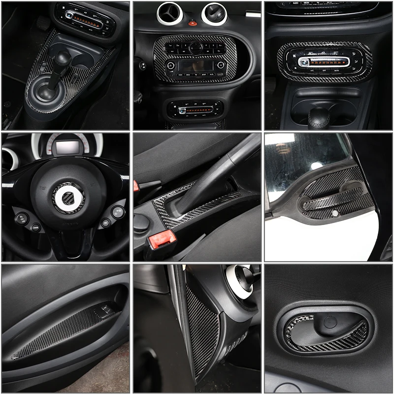 Carbon Fiber Pattern Car Stickers Gear Shift Panel Cover Interior Accessories Trim For Mercedes Benz Smart 453 2016-2021 LHD
Carbon Fiber Pattern Car Stickers Gear Shift Panel Cover Interior Accessories Trim For Mercedes Benz Smart 453 2016-2021 LHD