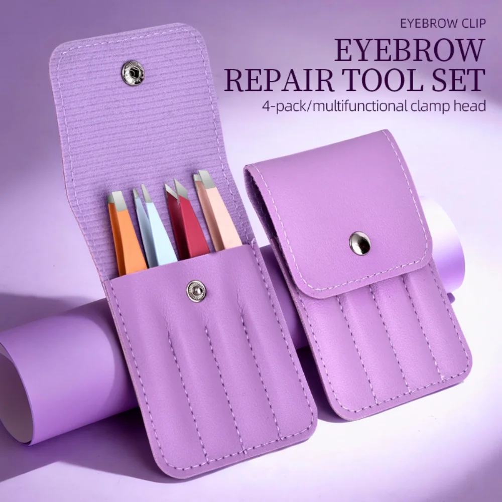 Professional Stainless Steel 4-Piece Eyebrow Tweezer Set - Hair Removal And Grooming Tools, With Storage Case, Including Angled
Professional Stainless Steel 4-Piece Eyebrow Tweezer Set - Hair Removal And Grooming Tools, With Storage Case, Including Angled