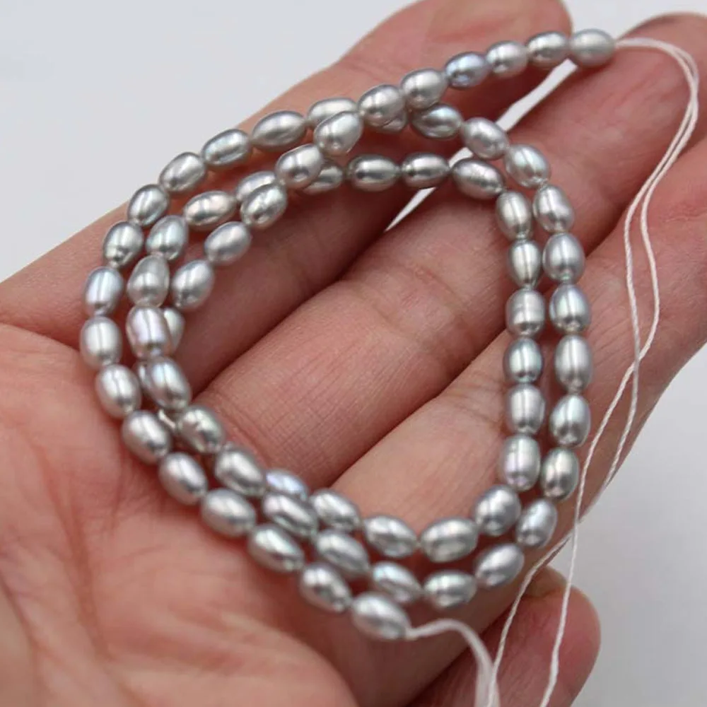 AAA 4-5mm Irradiated Gray Rice Shaped Natural Freshwater Pearl Loose Beads for Jewelry Making DIY Necklace Bracelet Accessories 
AAA 4-5mm Irradiated Gray Rice Shaped Natural Freshwater Pearl Loose Beads for Jewelry Making DIY Necklace Bracelet Accessories