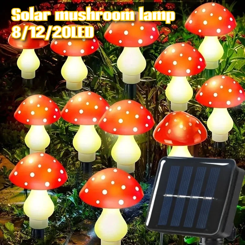 Солнечные грибные фонари, уличный садовый кол, 8, 12, 20 светодиодных головок, водонепроницаемый дизайн, функция автоматического включения и выключения, украшение для газона, дорожки, подарок
Солнечные грибные фонари, уличный садовый кол, 8, 12, 20 светодиодных головок, водонепроницаемый дизайн, функция автоматического включения и выключения, украшение для газона, дорожки, подарок