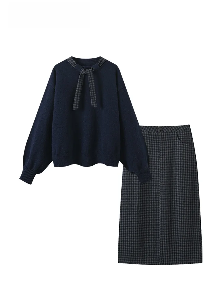 plus Size Lazy Sle Sweater And Plaid Skirt Set Women's Early Spring Casual Long Sve Clothes for plus Size Sisters
plus Size Lazy Sle Sweater And Plaid Skirt Set Women's Early Spring Casual Long Sve Clothes for plus Size Sisters