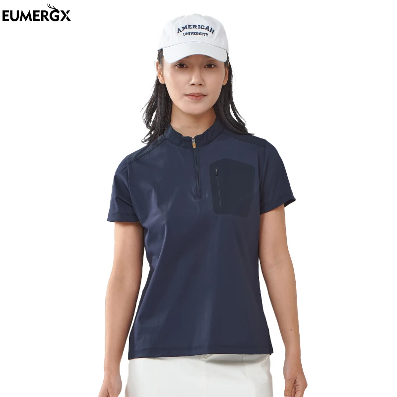 EUMERGX Women's Cooling T-Shirt Quick Dry Stretch Short Sleeve Tee Trekking Mountaineering Stand-Up Collar Short Sleeved T-Shirt
EUMERGX Women's Cooling T-Shirt Quick Dry Stretch Short Sleeve Tee Trekking Mountaineering Stand-Up Collar Short Sleeved T-Shirt
