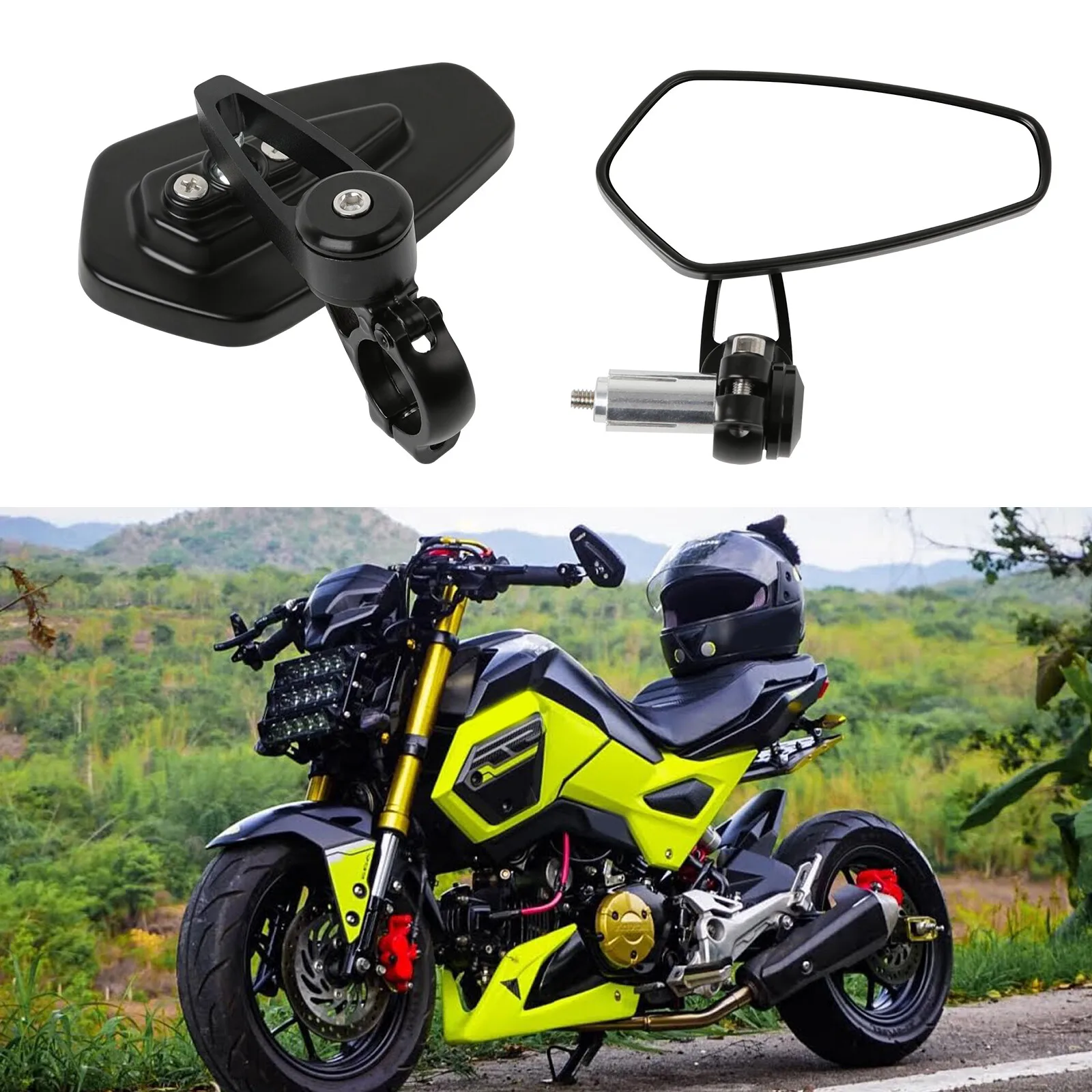 Motorcycle 7/8" Handle Bar End Rearview Side Mirrors Black For 2017 390
Motorcycle 7/8" Handle Bar End Rearview Side Mirrors Black For 2017 390