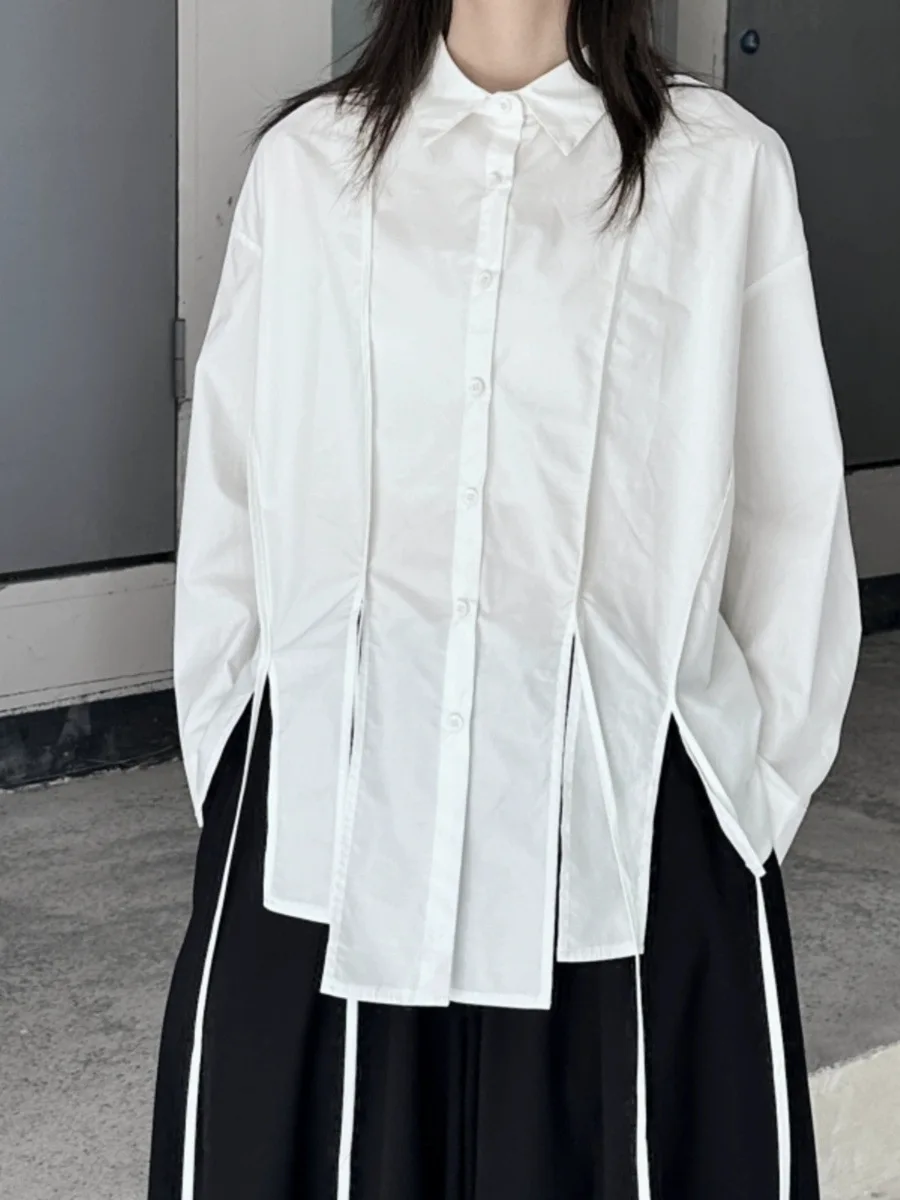 Slit Women Black Irregular Hem Big Size Casual Blouse New Lapel Long Sleeve Shirt Fashion Spring Autumn 2026 SA5Q4
Slit Women Black Irregular Hem Big Size Casual Blouse New Lapel Long Sleeve Shirt Fashion Spring Autumn 2026 SA5Q4