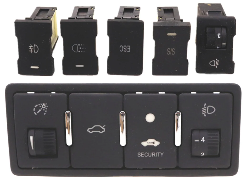 light switch, ESC, daytime running light switch, rearview mirror trunk switch for Gleey EC7
light switch, ESC, daytime running light switch, rearview mirror trunk switch for Gleey EC7