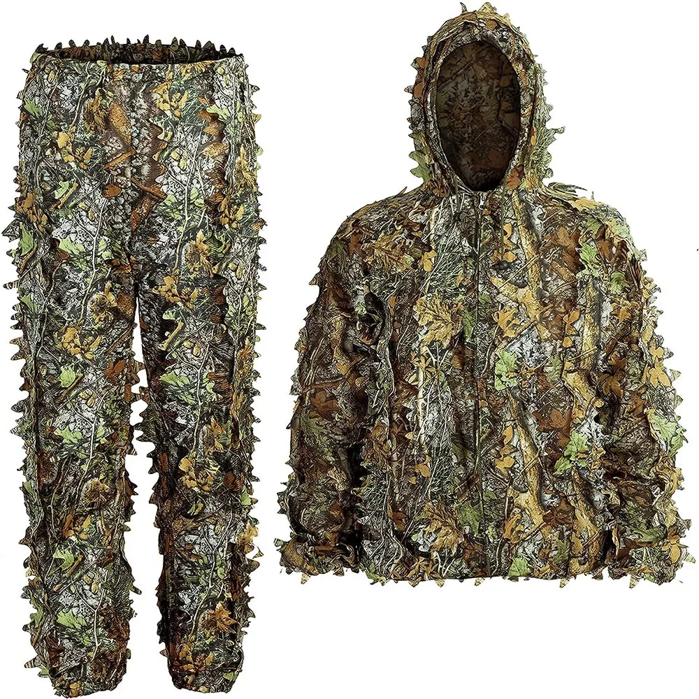 Ghillie Suit Men Women Kids 3D Leafy Bionic Camouflage Hunting Clothing CS Shooting Suit Tactical Combat Clothes Set
Ghillie Suit Men Women Kids 3D Leafy Bionic Camouflage Hunting Clothing CS Shooting Suit Tactical Combat Clothes Set