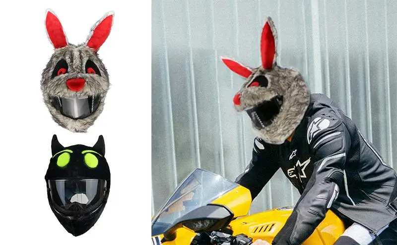 Motorcycle Helmet Cover Cartoon Plush Helmet Crazy Large Flexible Ears Funny Helmet Dust Protection Hat Cover For Outdoor Riding
Motorcycle Helmet Cover Cartoon Plush Helmet Crazy Large Flexible Ears Funny Helmet Dust Protection Hat Cover For Outdoor Riding