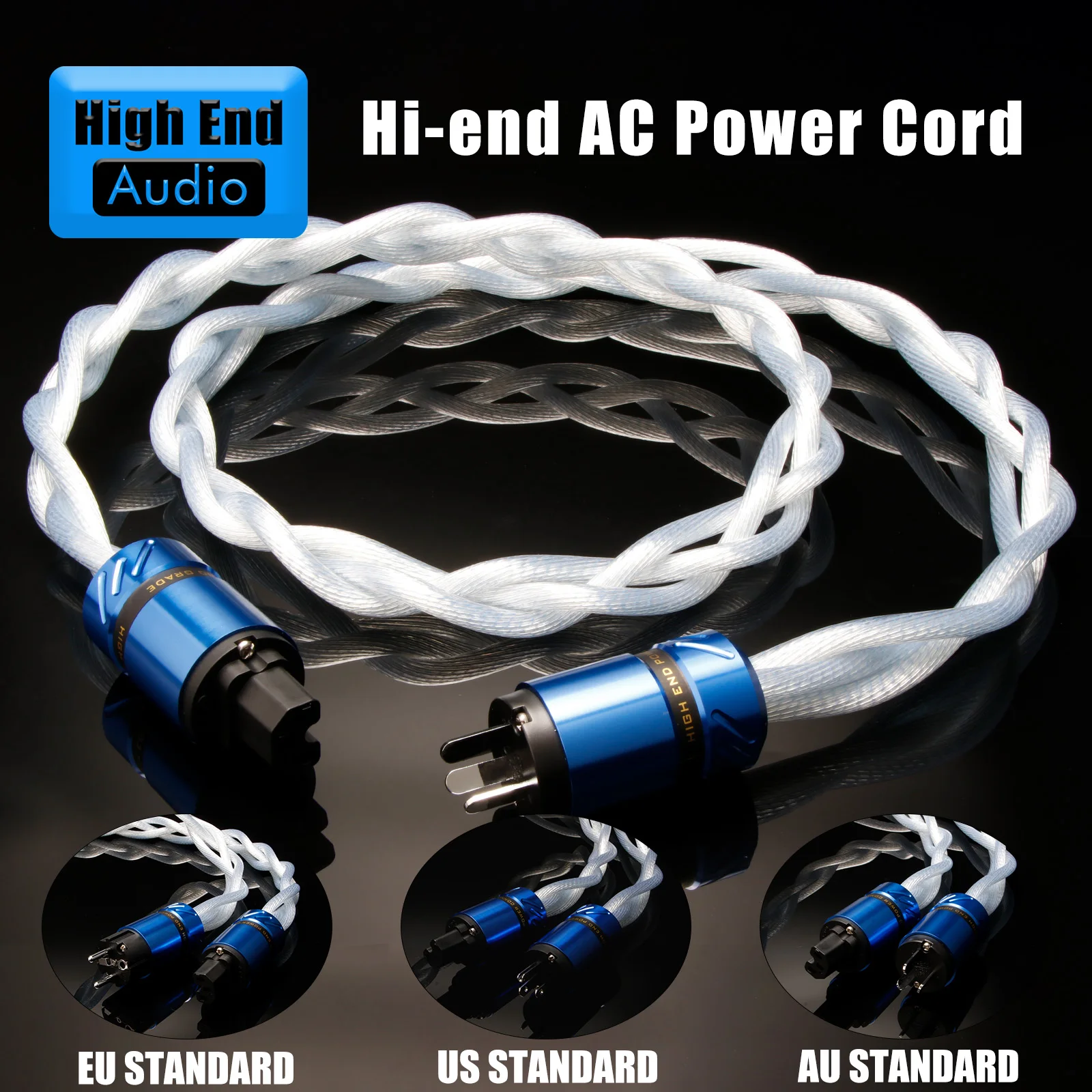 Preffair Hi-End Audio AC Power Cable OFC Copper EU/US/AU series Rhodium plated Connector Aluminum Alloy shell audio power cord
Preffair Hi-End Audio AC Power Cable OFC Copper EU/US/AU series Rhodium plated Connector Aluminum Alloy shell audio power cord