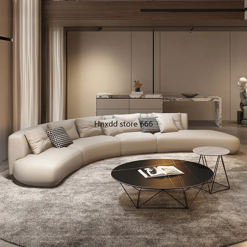 Modern simple living room leather sofa creative curved furniture combination
Modern simple living room leather sofa creative curved furniture combination