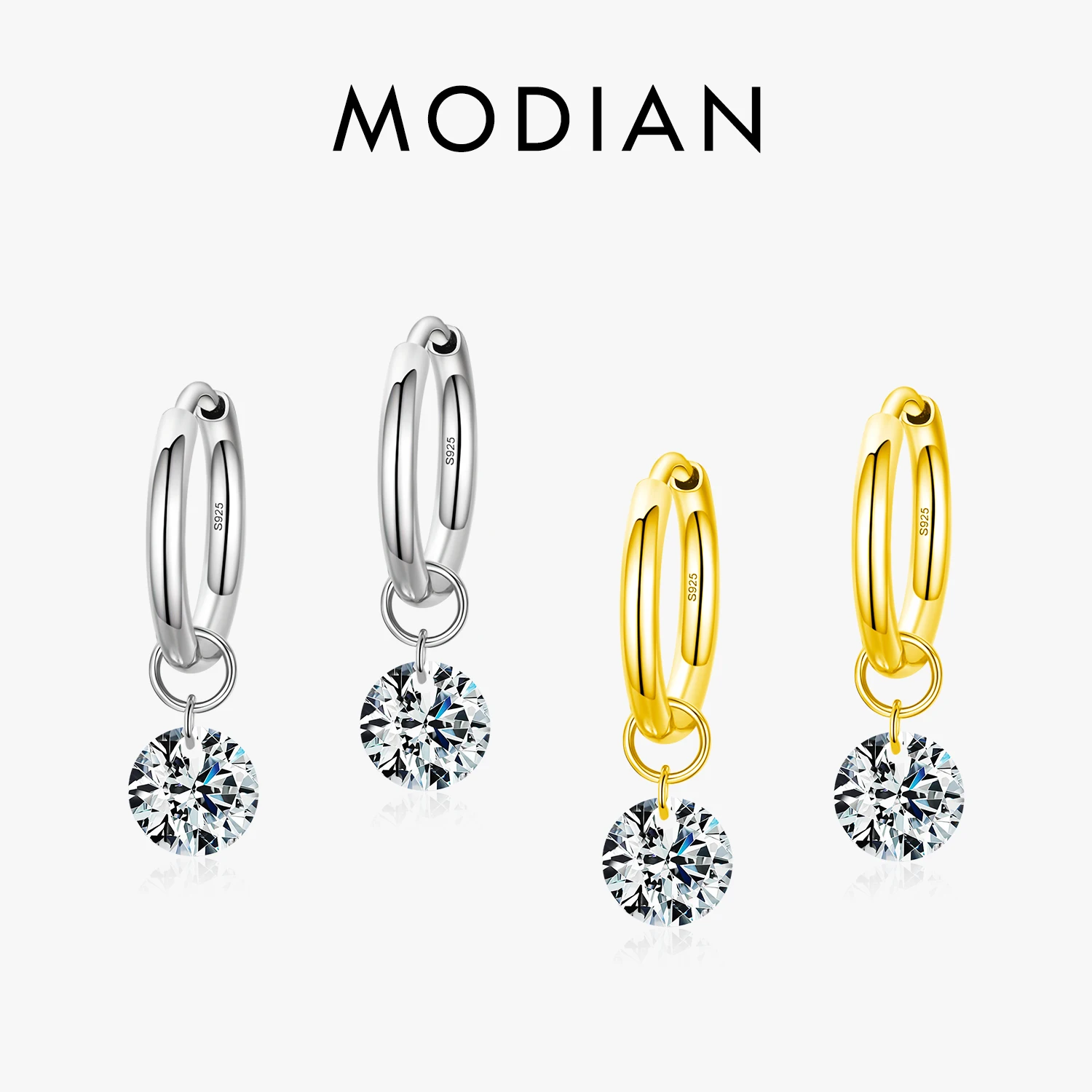 MODIAN 100% 925 Sterling Silver Exquisite Luxury Circle Sparkling Clear CZ Charm Hoop Earrings For Women Fine Jewelry
MODIAN 100% 925 Sterling Silver Exquisite Luxury Circle Sparkling Clear CZ Charm Hoop Earrings For Women Fine Jewelry