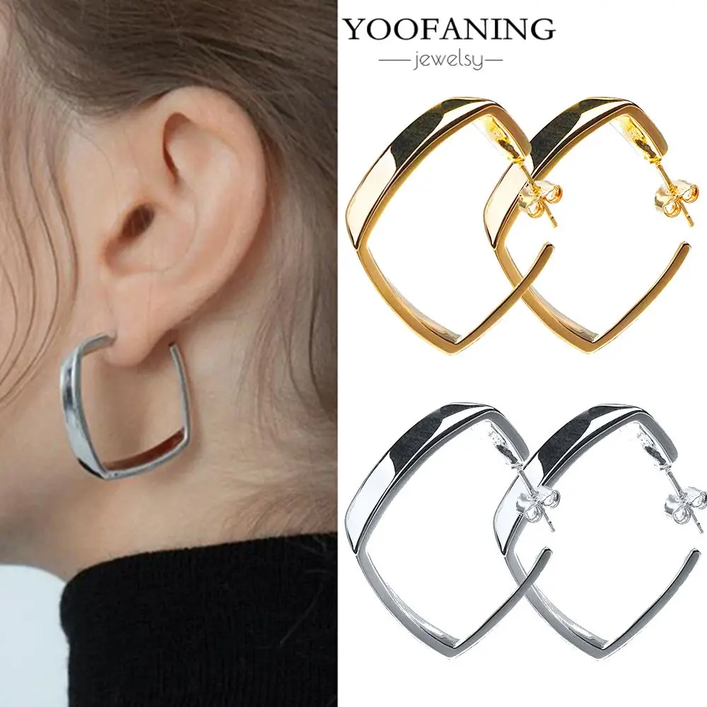 925 Sterling Silver Ear Needle 2024 Simple Gold Silver Earrings Square Hollow Design Exquisite Earrings for Women Jewelry Gift
925 Sterling Silver Ear Needle 2024 Simple Gold Silver Earrings Square Hollow Design Exquisite Earrings for Women Jewelry Gift