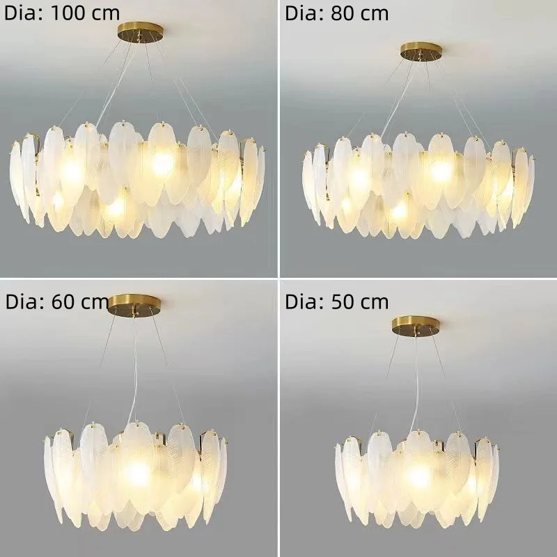 Modern Leaf Glass Chandelier Luxury Pendant Light For Living Room Dining Room E14 Elegant Feather Design Ceiling Lamp Home Decor
Modern Leaf Glass Chandelier Luxury Pendant Light For Living Room Dining Room E14 Elegant Feather Design Ceiling Lamp Home Decor