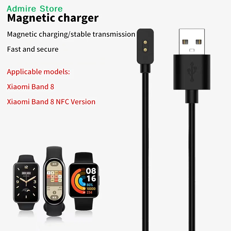 For Xiaomi Band 8 /8 Pro /8 Active Charging Data Charger Smartband USB Cable Magnetic Charger Smart Watch Charger Power Adapter
For Xiaomi Band 8 /8 Pro /8 Active Charging Data Charger Smartband USB Cable Magnetic Charger Smart Watch Charger Power Adapter