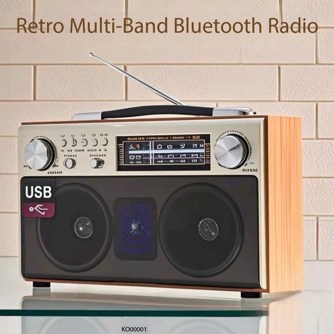 MD-1702BT Portable Wireless Bluetooth Speaker Hifi Sound Quality Rechargeable with Color Lights Desktop Retro Wooden Radio AUX
MD-1702BT Portable Wireless Bluetooth Speaker Hifi Sound Quality Rechargeable with Color Lights Desktop Retro Wooden Radio AUX