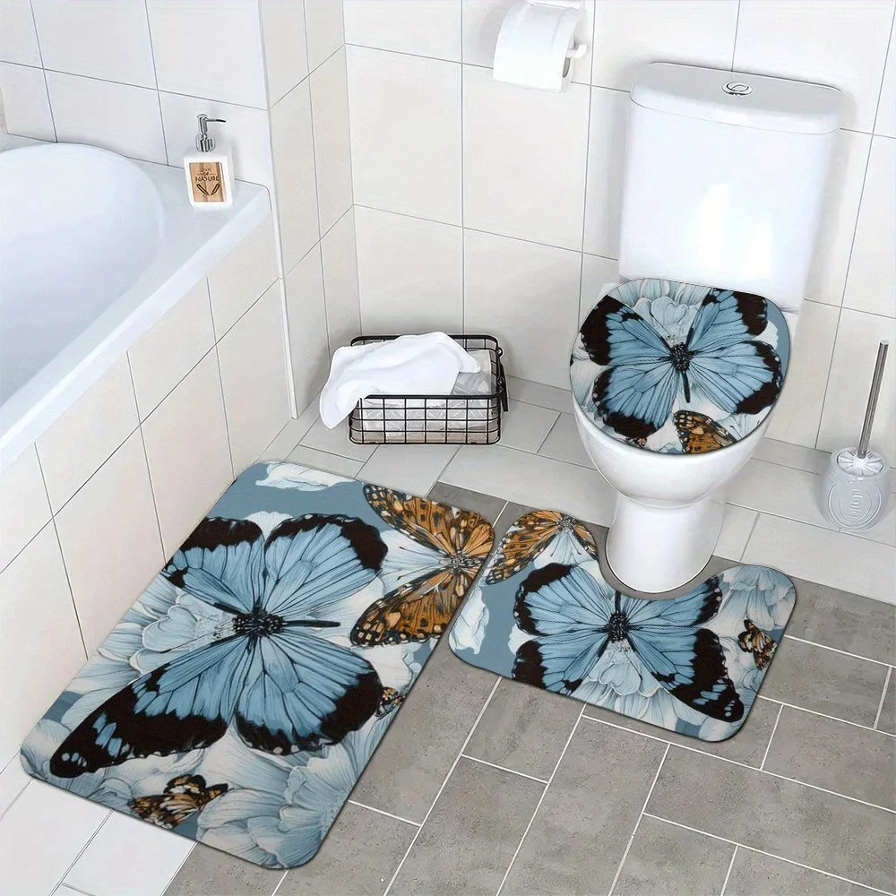 3pcs Soft & Absorbent Plush Bath Mats Non-Slip, Washable, Comfortable, Butterfly Pattern Bath Blanket for Shower Room, Kitchen,
3pcs Soft & Absorbent Plush Bath Mats Non-Slip, Washable, Comfortable, Butterfly Pattern Bath Blanket for Shower Room, Kitchen,